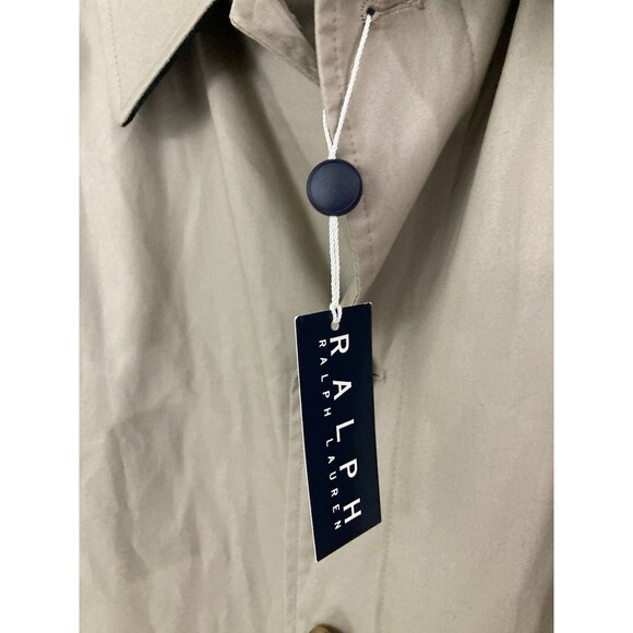 Men's VTG Ralph Lauren Overcoat Removable Tartan Plaid Liner Beige Sz 3XL NWT - Picture 4 of 13